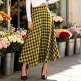 thumbnail image 6 of Jovrlynd Plaid Skirts for Women A Line High Waist Pleated Midi Skirts with Pockets Trendy Western Fall Flared Long Skirts, S-3XL, 6 of 9