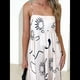thumbnail image 4 of Vestido Maxi Estampado para Mujer, con Tirantes Finos, Floral, Estilo Bohemio, Fluido, para Playa y Vacaciones de Verano. Floral Beige XXL, 4 of 7