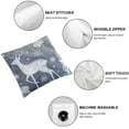 thumbnail image 4 of Nawypu 2 Pack Square Decorative Throw Pillow Cover Pillowcases Deers Xmas Snowflake Soft Pillow Sham Protector Cushion Case for Living Room Couch Sofa Home Decor White, 4 of 6