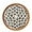 Plume - 11.8 Inch, variant on Round Rattan Tray with Mother of Pearl Inlay, Decorative Wicker Serving Tray with Wooden Base, Woven Basket Trays for Bread Fruits Coffee, Plume