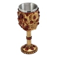 thumbnail image 4 of Ebros Gift Golden Age Steampunk Mechanical Gearwork Skull Face Wine Goblet Drink Chalice Cup Figurine 6oz, 4 of 4