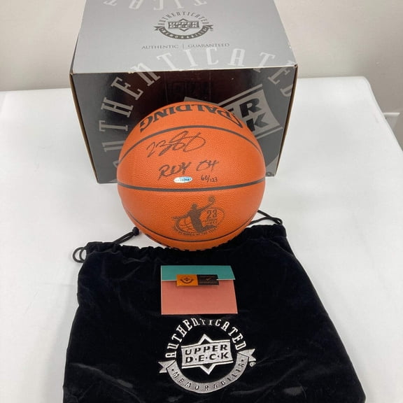 LeBron James "2004 Rookie Of The Year" Signed Basketball With UDA Upper Deck COA