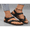Black, variant on Women's Adjustable Cork Footbed Slide Sandals with Open-Toe Design