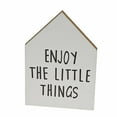thumbnail image 1 of MDF House Shape Sign Enjoy The Little Things, 1 of 4