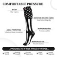 thumbnail image 3 of Lsque Firefighters USA Flag Pattern Sport Compression Socks for Men & Women 15-20 mmHg Knee High Nurse Pregnant Running Medical and Travel Athletic, 3 of 6