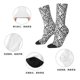 thumbnail image 5 of Fotbe Weave Geometric Calcetas Largas con Estampado para Hombre y Mujer – Calcetas de Compresión Transpirables y Elásticas, Viajar y Uso Diario Talla 5-11, 5 of 6