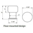 thumbnail image 2 of Inox Dsix05 Dsix 2" Floor Mounted Peg Door Stop - Stainless Steel, 2 of 2