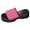Hot Pink, variant on Rokment Womens Platform Dress Slides Sandals Beach Summer Trendy Casual Stretchy Square Open Toe Chunky Wedge High Heels Comfortable Walking Slip on Black Size 6