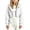White, variant on Arlun Zip up Hoodies for Girls Casual Solid Color Drop Shoulder Long Sleeve Cropped Hooded Jackets Children Soft Comfy and Stylish Full Zipper Sweatshirts for Fall Winter Season 170