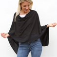 thumbnail image 6 of QSAWXQZ Women's UV Protection Shawl Wrap Asymmetric Loose Boat Neck Long Sleeve Beach Layer Poncho Cover Up for Resort Outerwear Free Size, 6 of 6