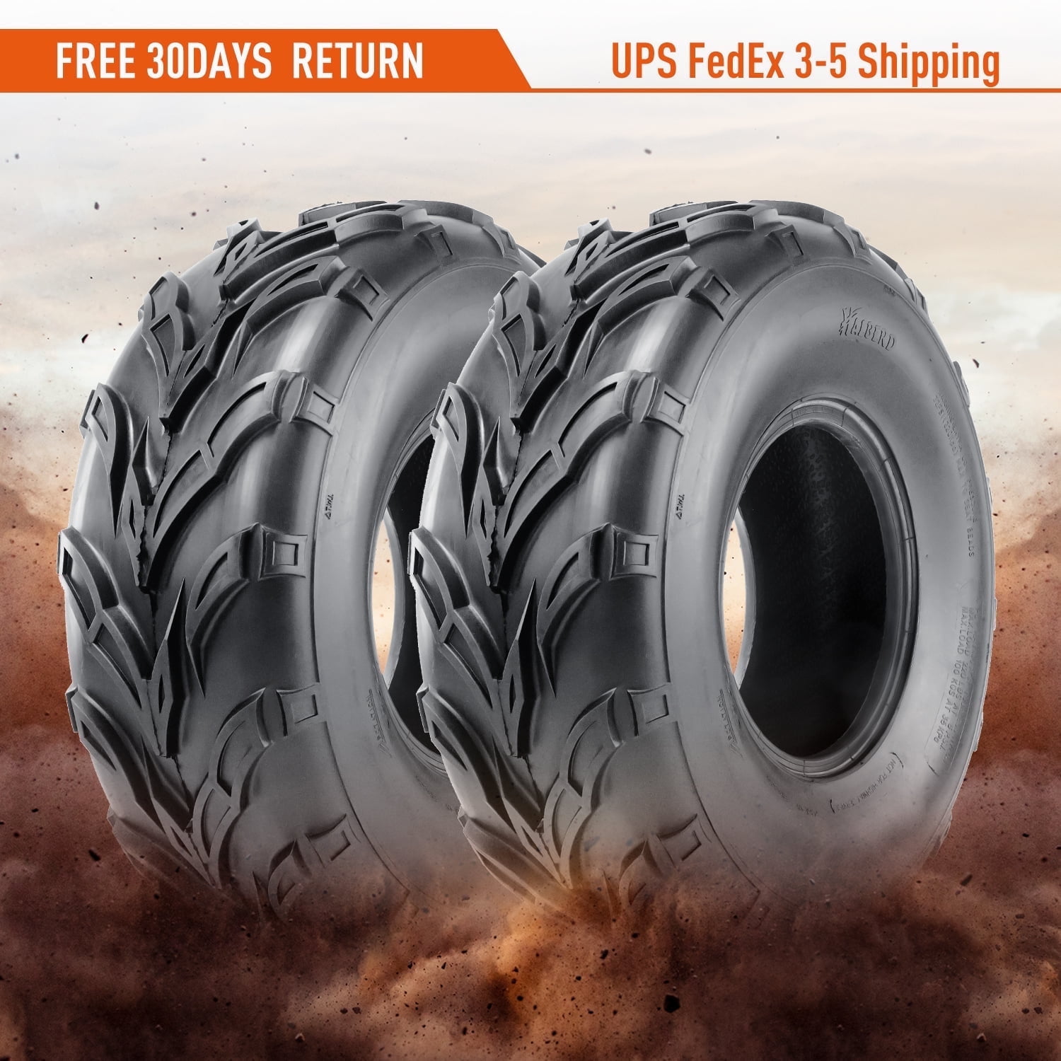 Halberd 145/70-6 ATV Street Tires – Set Of 2 – 145x70x6 For Go-Karts & Mini Bikes – Bias Ply, 5 Psi Max
