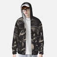 thumbnail image 2 of Vsdgher Imprimé Monochrome Champignon Sweat à Capuche pour Hommes Femmes, Manches Longues Protection Solaire Pêche Course Natation-Grand, 2 of 7