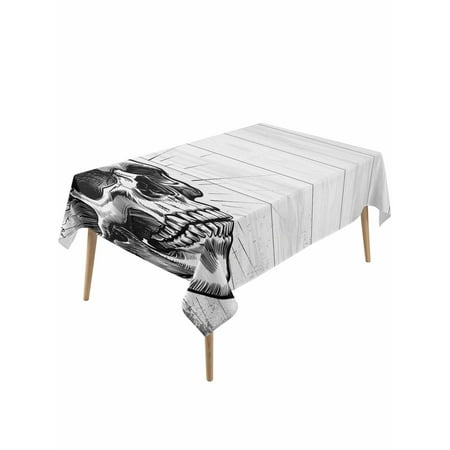 Horror Skull Table Cloth Black Skeleton Spooky Halloween Waterproof Tablecloth for Rectangle Tables Reusable Washable Fabric Table Cover for Restaurant Kitchen Dining Tables 60 x120 Horror Skull Table Cloth Black Skeleton Spooky Halloween Waterproof Tablecloth for Rectangle Tables Reusable Washable Fabric Table Cover for Restaurant Kitchen Dining Tables 60 x120