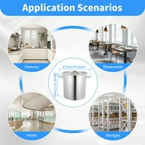 Stainless Steel Stock Pot 30 Quart Large Cooking Pot with Lid and Handle Commercial Soup Pot for Soup, Seafood, Stock, Canning, Silver