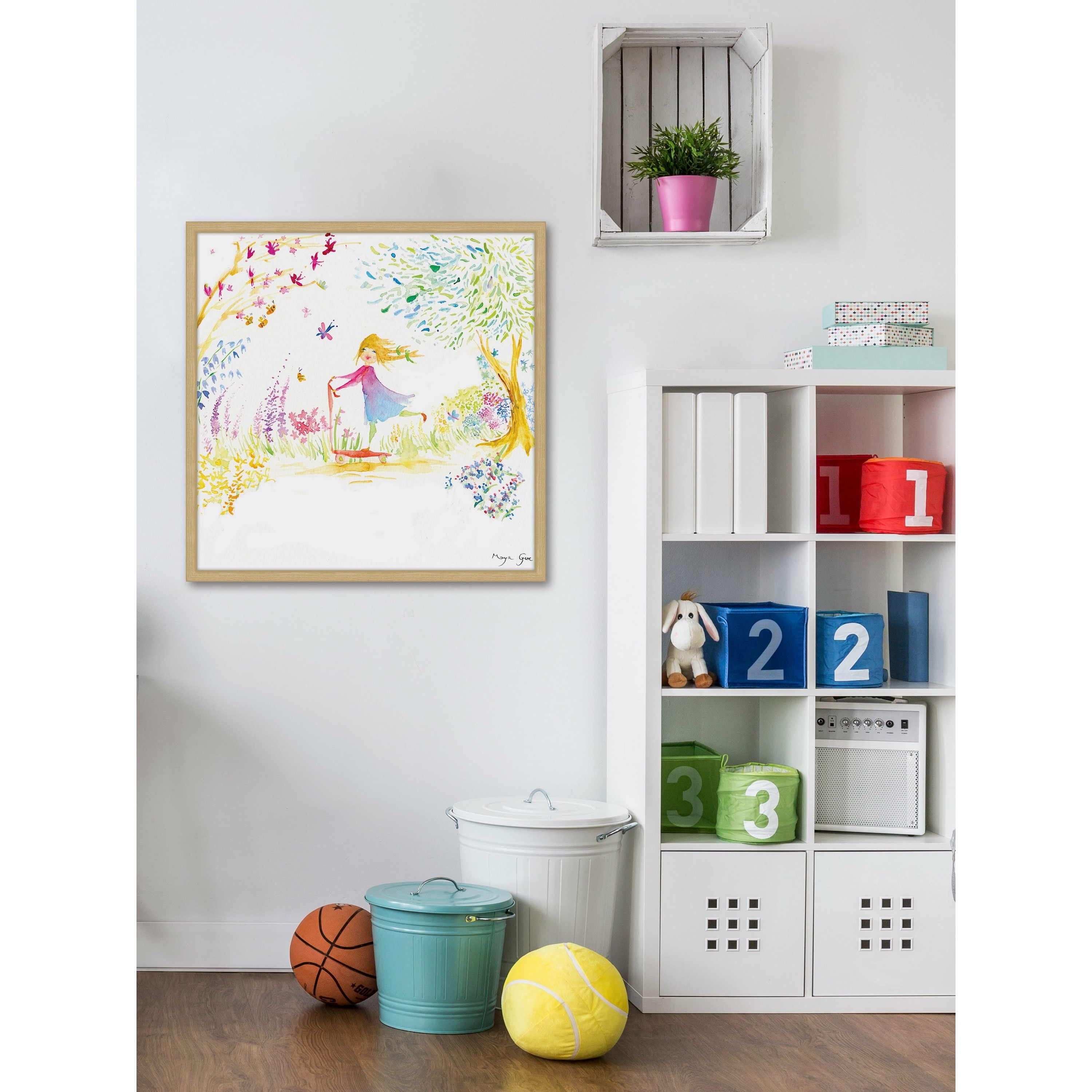 Marmont Hill "Girl at the Park" by Maya Gur Framed Painting Print