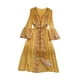 thumbnail image 2 of Vestido bohemio Yuyangstore para mujer vacaciones en la playa uso diario amarillo, 2 of 8