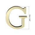 thumbnail image 2 of Uxcell 3D Acrylic Alphabet Mirror Wall Stickers Letter G Self Adhesive Letter Sign for Home Decoration Light Gold, 2 of 7