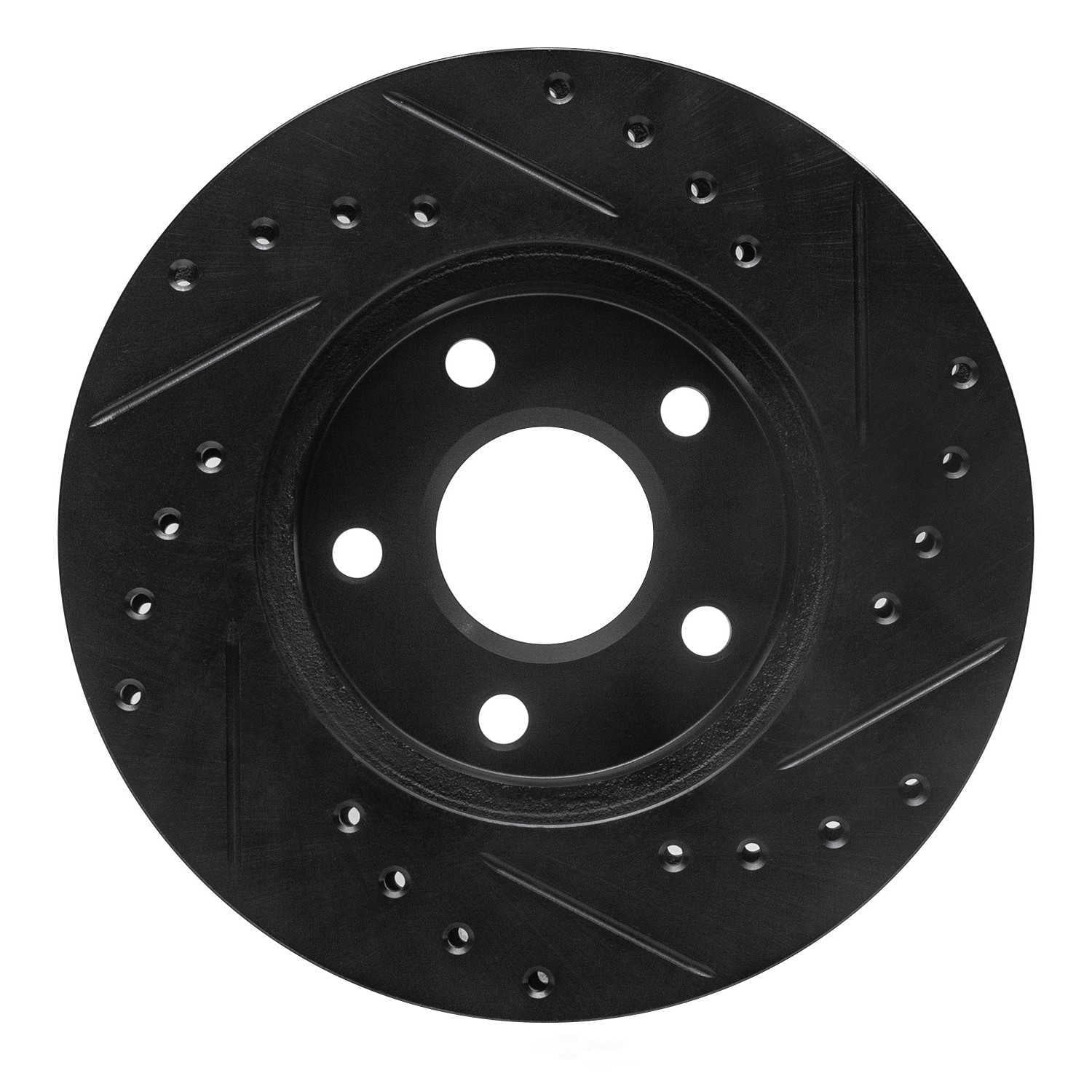 Dynamic Friction Company 633-45002L DFC Brake Rotor - Drilled And Slotted - Black