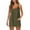 Army Green, variant on QIPOPIQ Womens Summer Sleeveless Mini Dress V Neck Spaghetti Strap Sundress Athletic Short Dress with Pockets