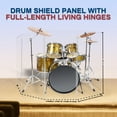 thumbnail image 4 of PENNZONI Drum Shield w/ Living Hinges & Deflectors, Comes with 7 Panels, 4 ft Clear Acrylic Panels, 4 of 19