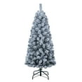 thumbnail image 4 of Naomi Home Snow Frosted Artificial Spruce Christmas Tree-Color:Green,Size:4.5 ft,Width:24", 4 of 6