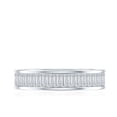thumbnail image 4 of Rosec Jewels Baguette Shape Moissanite Half Eternity Ring for Women (2.7 CT, D-VS1 Quality), 10K White Gold, US 9.00, 4 of 8