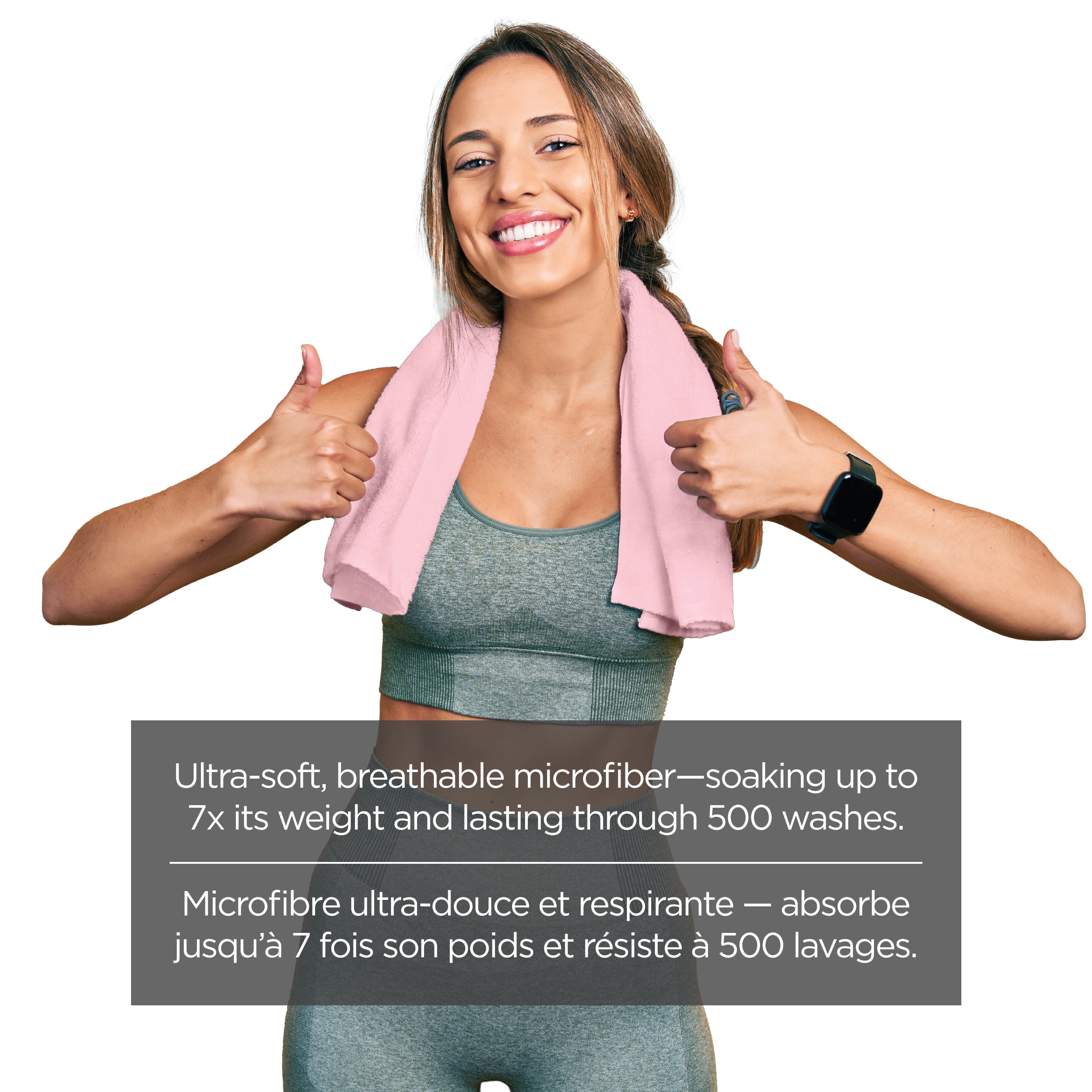 PurAthletics 2-Pack Fitness Towels