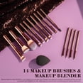 thumbnail image 2 of Set de Brochas de Maquillaje BS-MALL 14 Piezas con Esponja y Estuche, 2 of 9