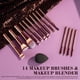 thumbnail image 2 of Set de Brochas de Maquillaje BS-MALL 14 Piezas con Esponja y Estuche, 2 of 9