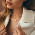 thumbnail image 3 of Turandoss 14K Gold Plated Initial Dainty Bubble Layering Choker Pendant Necklace for Women Letter A-Z Jewelry Trend Personalized Mothers Day Birthday Gifts for Women Her, 3 of 8