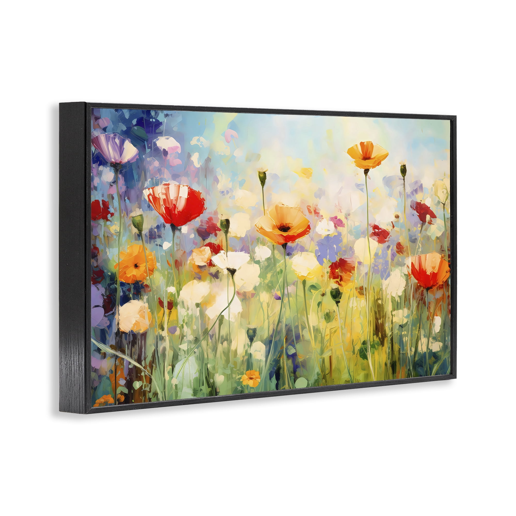Stupell Industries Sunlit Meadow of Colorful Blooms Black Framed Giclee Art, design by Creative Studio