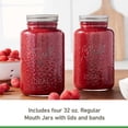 thumbnail image 6 of Ball Jar Rose Vintage Regular Mouth Quart Canning Jars, 4-Pack, 32 oz, 6 of 11