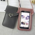 thumbnail image 3 of Sinhoon Phone Purse Fine Workmanship Large Capacity Faux Leather Heart Shape Buckle Cossbody Bag for Travel, 3 of 8