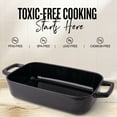 thumbnail image 3 of Alva Nori Enameled Cast Iron Roasting Pan 12x8" - Oven Safe and Made without Harmful Chemicals - Induction and All Stovetop Compatible with Even Heat Distribution, 3 of 11