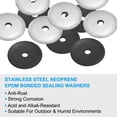 thumbnail image 3 of Uxcell 5.5x30mm 304 Stainless Steel EPDM Bonded Sealing Neoprene Rubber Washers, 50 Pieces, 3 of 6