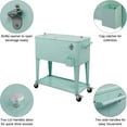 thumbnail image 5 of VINGLI 80 Quart Rolling Cart on Wheels, Portable Bar Drink Cooler, Beverage for Patio Pool Party, Ice Chest with Shelf,Bottle Opener,Water Pipe, 5 of 15