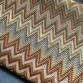 thumbnail image 5 of Fennco Styles Brown Zigzag Soft Boho Throw Blanket with Tassel 50" W x 60" L - Colorful Crochet Chevron Tapestry Blanket for Indoor Outdoor Use, Couch, Bedroom, Living Room, Office Décor, 5 of 5