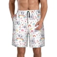 thumbnail image 1 of Balery Cute Koala Traje de Baño Estilo Hawaiano para Hombre, Shorts de Secado Rápido con Bolsillos-Large, 1 of 6