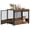 Style F, variant on Dog Crate Furniture for Small Dogs,Wooden Puppy Kennel with Charging Station & Drawer, Rustic Brown