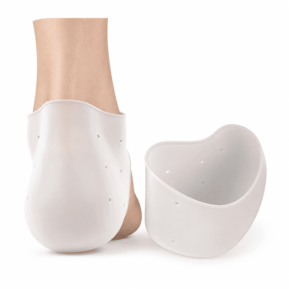 FLORNIX Silicone Heel Protector,Strong and Breathable Heel Protectors,Heel Cups for Heel Pain Relief,Plantar Fasciitis Support,Blister,Spur Relief