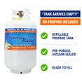 thumbnail image 3 of Flame King Empty Steel Propane Tank LP Cylinder with OPD Valve & Built-in Gauge, 30 lbs, Gifts for Father, 3 of 11