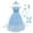 Blue, variant on IBTOM CASTLE Girls Snow Queen Princess Fancy Dress Up Sequin Tulle Long Dress with Accessories for Kids Halloween Birthday Party Christmas Carnival Cosplay Outfits