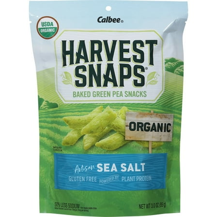Harvest Snaps Organic Snack Crisps Sea Salt 3.0 oz. Bag