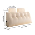 thumbnail image 2 of Eurhowing Queen Wedge Pillow for Bed, Triangular Headboard Pillow with 2 Roll Pillows, Reading Pillows Backrest Wedge Pillow (Beige, 60”x20”x8”), 2 of 11