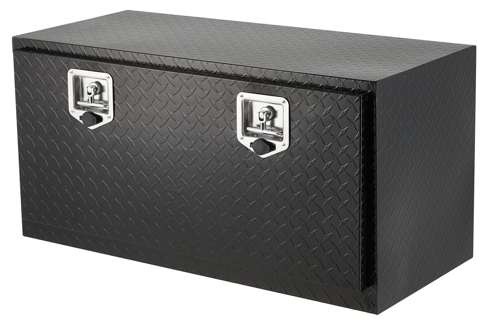 DSstyles Underbody Truck Box,36"x18"x17"Pickup Storage Box,Heavy Duty Aluminum Diamond Plate Tool Box with Lock and Keys,Waterproof Trailer Storage Box with T-Handle for Truck,Van,Trailer