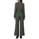 thumbnail image 3 of Conjunto de traje de negocios INSPIRE CHIC para mujer de 2 piezas sin cuello, conjunto de blazer y pantalones XS gris oscuro, 3 of 6
