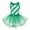 Green, variant on TiaoBug Kids Girls Candy Cane Striped Ballet Dance Leotard Figure Ice Skating Christmas Dress Green 4