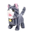 thumbnail image 3 of Juguete de peluche eléctrico para gatos que caminan, juguete interactivo peludo, juguete para mascotas para niños gris, 3 of 9