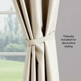 thumbnail image 6 of Brea Blackout Window Curtain Panels and Tiebacks, Faux Silk, Grommet, Linen, 38" x 84", 6 of 11