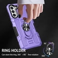 thumbnail image 5 of Allytechgroup for Samsung Galaxy S24 FE Case with Stand, [Built-in Kickstand] Support Magnetic Car Phone Mount Military Grade Drop Protection Phone Case for Samsung Galaxy S24 FE, Purple, 5 of 10